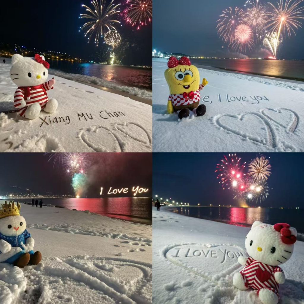 图片[1]-【2024.12.05】AI HelloKitty雪地代写玩法，高需求AI定制雪地写字教程-翻身创业网