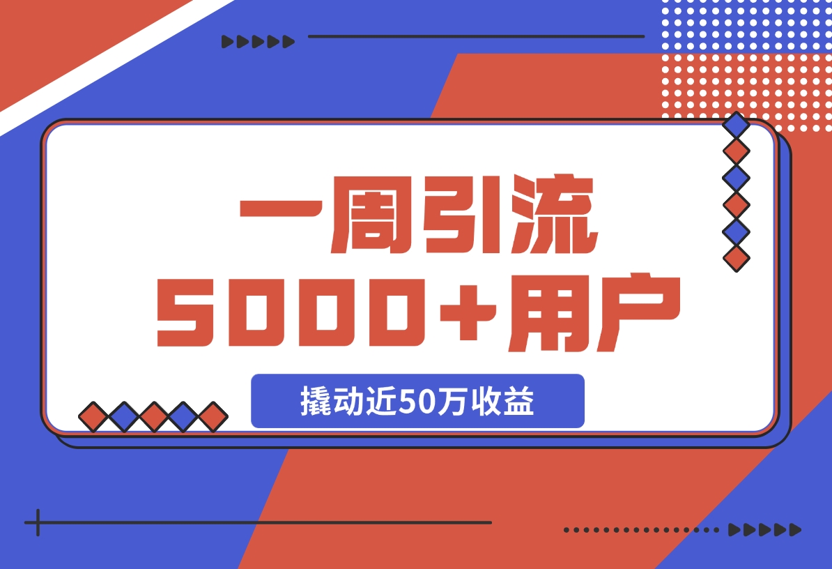 【2024.11.17】自由职业指数型增长标准打法:用10元单品，一周引 流5000+新用户，撬动近50万收益-翻身创业网